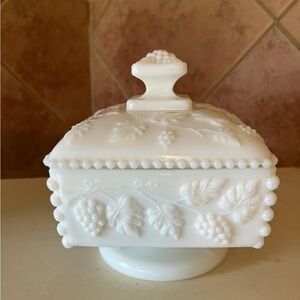 COPY - Westmoreland 70’s Milk Glass Lidded Candy Bowl